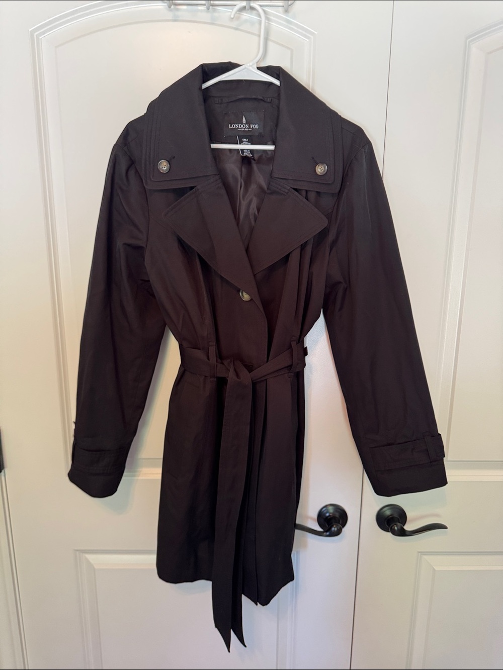 London Fog Women's Brown Belted Trench Coat